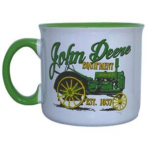 JOHN DEERE Jumbo Mug Tractor Officially Licensed 21.5 oz White Green Gift Mug